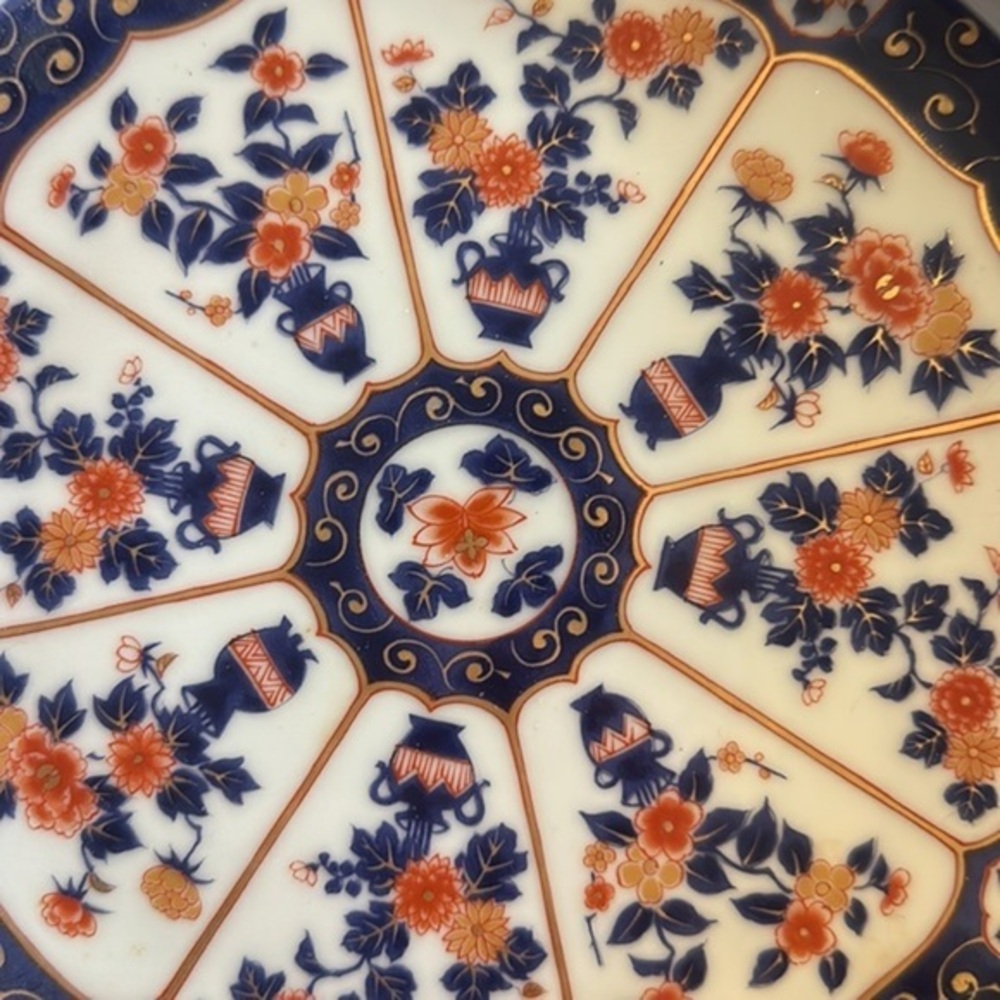 Vintage OMC Japan Porcelain Chrysanthemum Tray Wall Decor